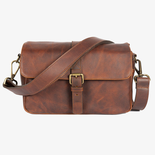 Bronkey Paris Cognac Leather Camera Bag