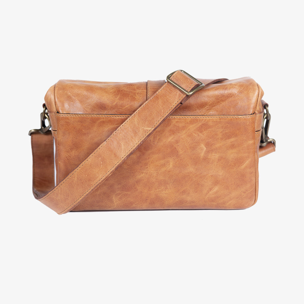 Bronkey París tanned Leather Camera Bag