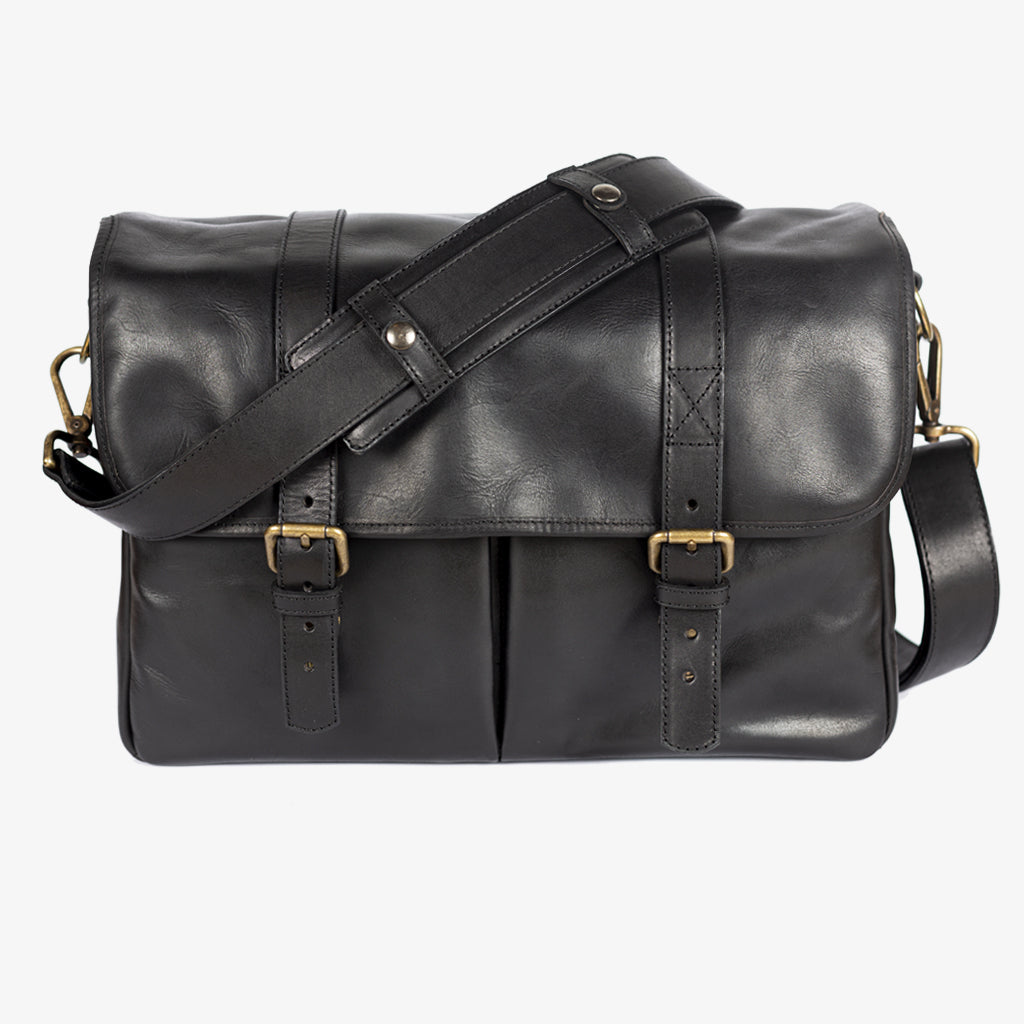 Bronkey Roma Black Leather Camera Bag