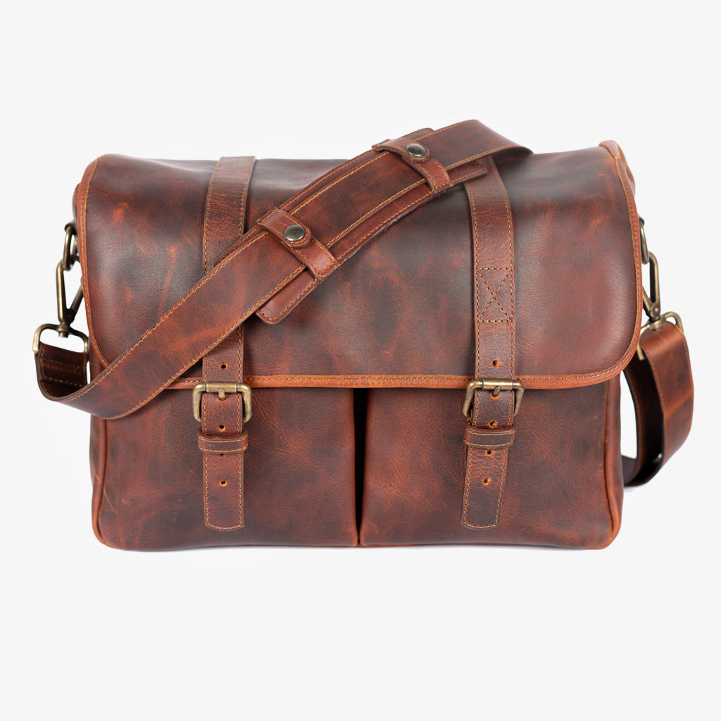 Bronkey Roma Cognac Leather Camera Bag
